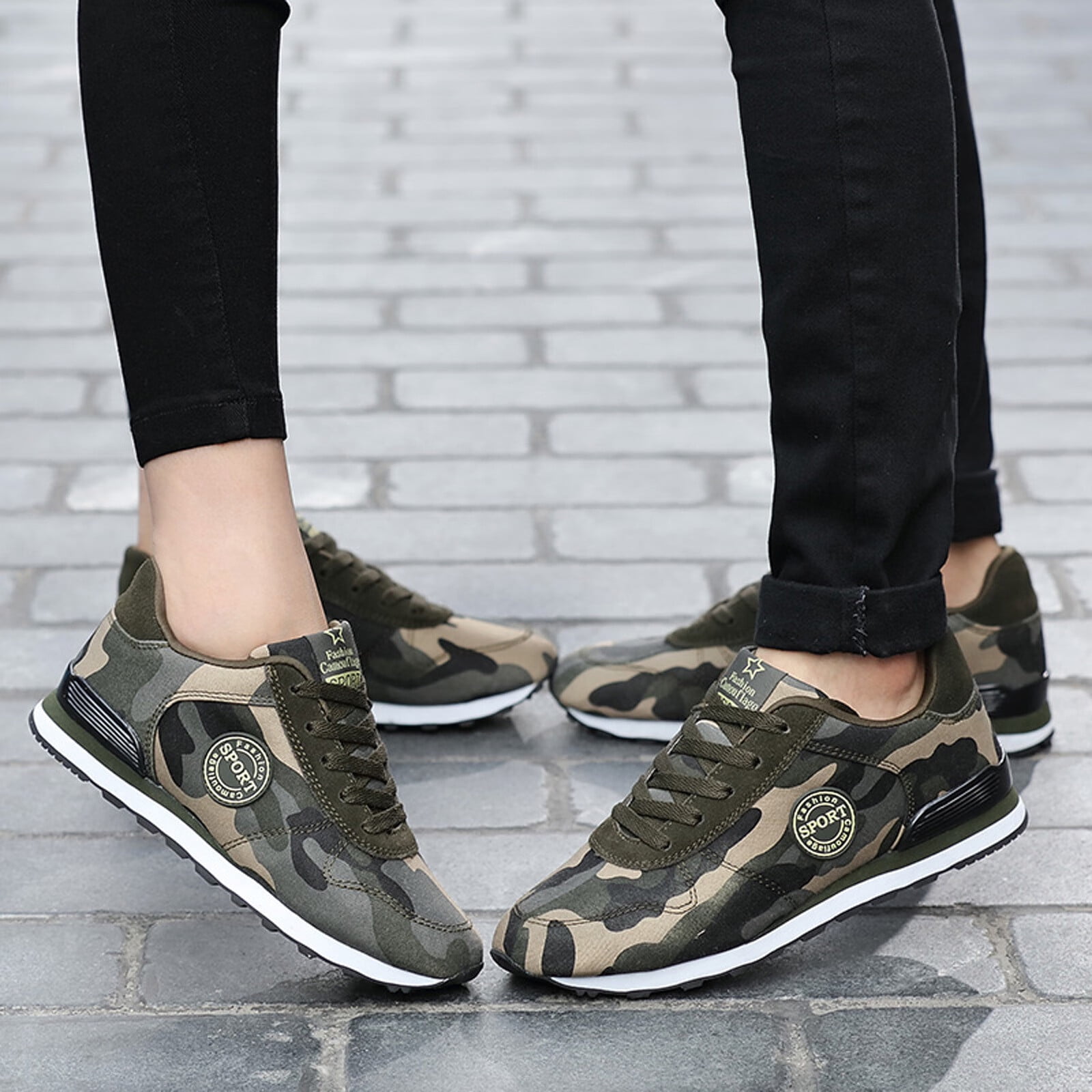 Buy FAUSTO Women Navy Blue High Ankle Top Wedge Heels Camouflage Print  Canvas Lace Up Sneakers Shoes (5 UK) Online at Best Prices in India -  JioMart.